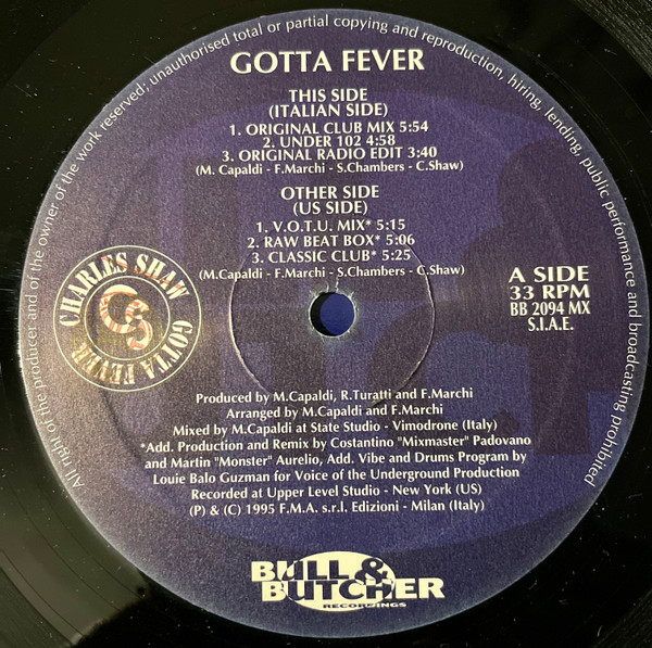 Charles Shaw - Gotta Fever | Bull & Butcher Recordings (BB 2094 MX) - 3 Charles Shaw - Gotta Fever | Bull & Butcher Recordings (BB 2094 MX) - 3