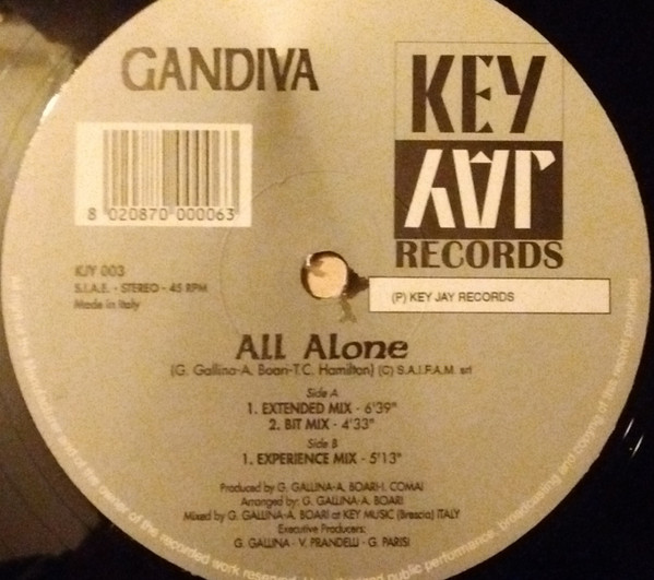 Gandiva - All Alone | Key Jay Records (KJY 003) - main