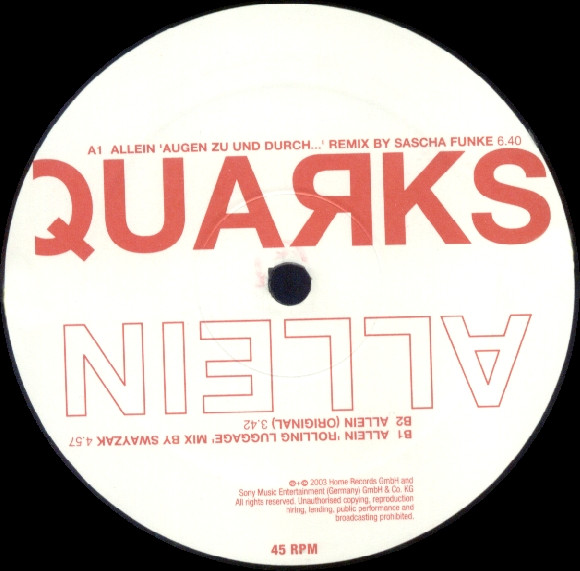 Quarks - Allein | Home Records (HOM 002) - 4 Quarks - Allein | Home Records (HOM 002) - 4