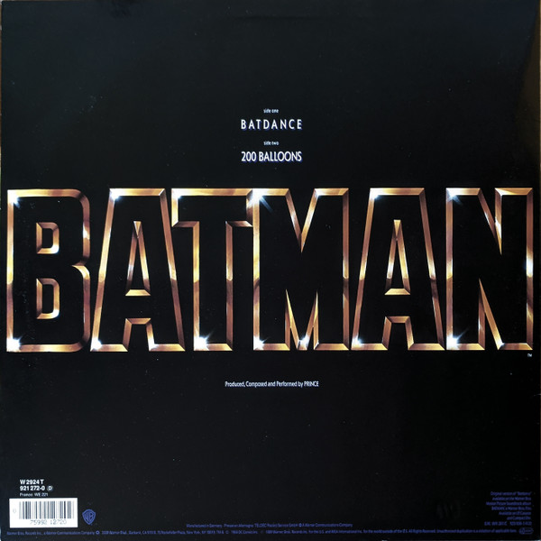 Prince - Batdance | Warner Bros. Records (W 2924 T) - 2