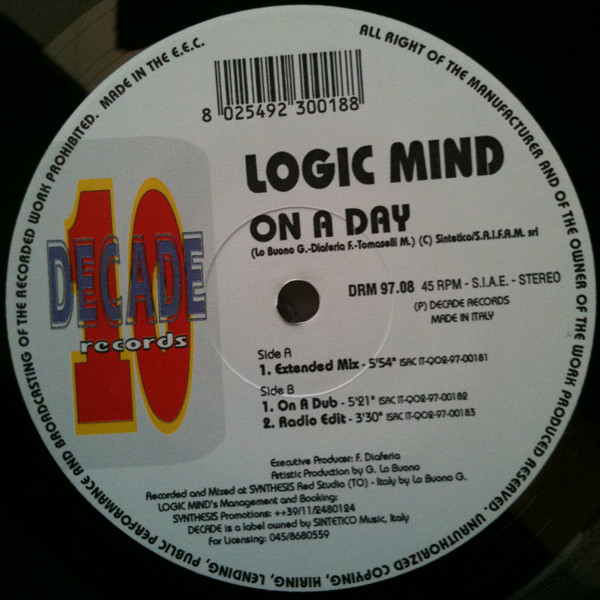 Logic Mind - On A Day | Decade Records (DRM 97.08) - main Logic Mind - On A Day | Decade Records (DRM 97.08) - main