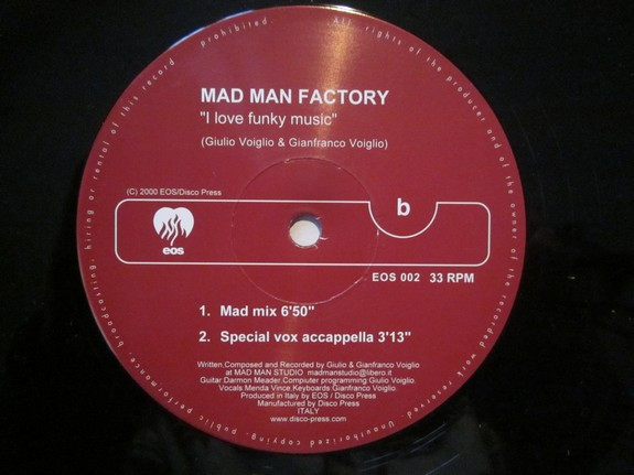 Mad Man Factory - I Love Funky Music | Eos (EOS 002) - 2