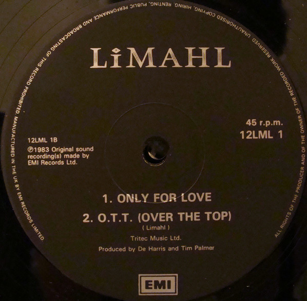 Limahl - Only For Love | EMI (12 LML 1) - 4