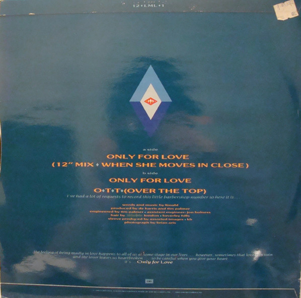 Limahl - Only For Love | EMI (12 LML 1) - 2