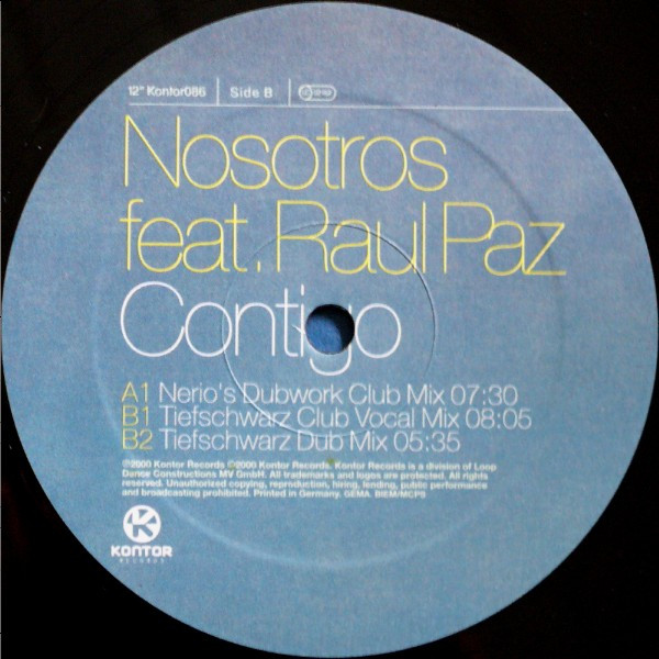 Nosotros Feat. Raul Paz - Contigo | Kontor Records (Kontor086) - 3 Nosotros Feat. Raul Paz - Contigo | Kontor Records (Kontor086) - 3