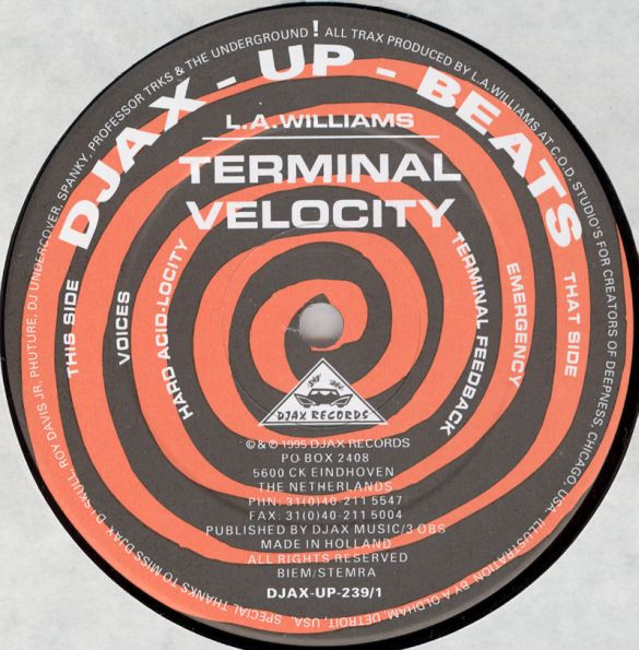 L.A. Williams - Terminal Velocity | Djax-Up-Beats (DJAX-UP-239)