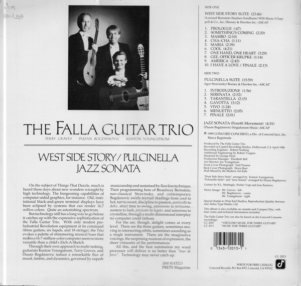 West Side Story / Pulcinella / Jazz Sonata