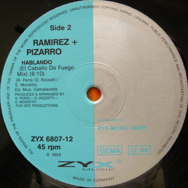 Ramirez & Pizarro - Hablando | ZYX Music (ZYX 6807-12) - 4