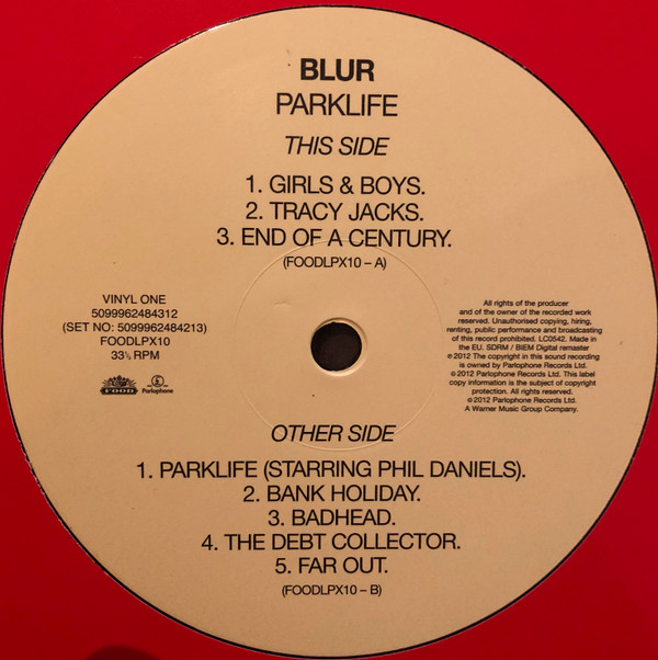 Blur - Parklife | Food (FOODLPX10) - 4
