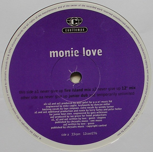 Monie Love - Never Give Up | Cooltempo (12cool276) - 3 Monie Love - Never Give Up | Cooltempo (12cool276) - 3