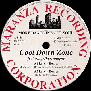 Cool Down Zone Featuring Charlemagne - Lonely Hearts | Maranza Records Corporation (SOB05) - 2 Cool Down Zone Featuring Charlemagne - Lonely Hearts | Maranza Records Corporation (SOB05) - 2