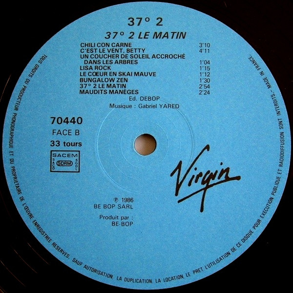 Gabriel Yared - 37°2 Le Matin | Virgin (70440) - 4 Gabriel Yared - 37°2 Le Matin | Virgin (70440) - 4
