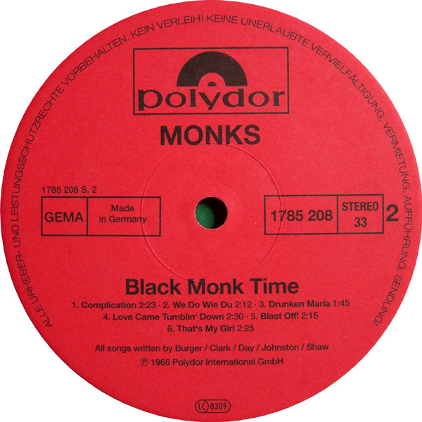 Monks - Black Monk Time - LP | Polydor (1785 208) - 4 Monks - Black Monk Time - LP | Polydor (1785 208) - 4
