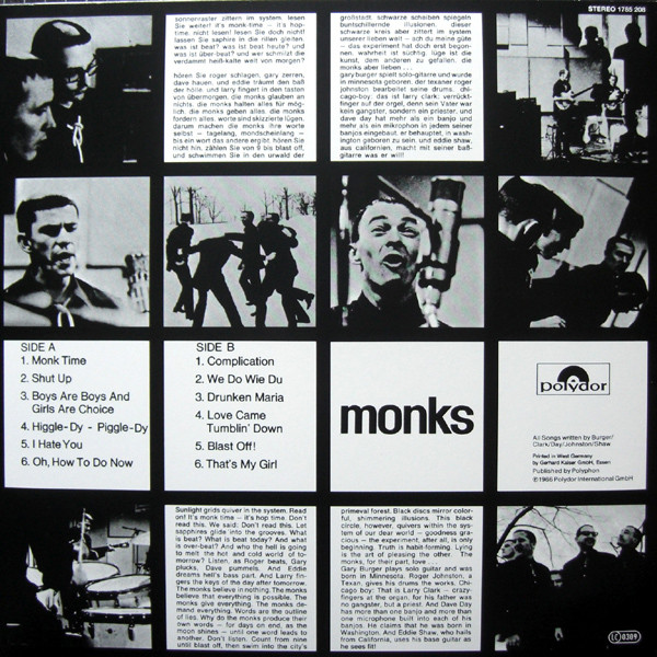 Monks - Black Monk Time - LP | Polydor (1785 208) - 2 Monks - Black Monk Time - LP | Polydor (1785 208) - 2
