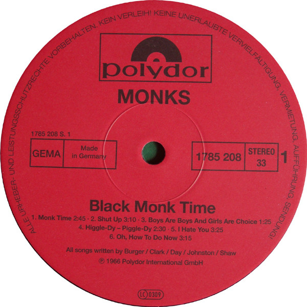 Monks - Black Monk Time - LP | Polydor (1785 208) - 3 Monks - Black Monk Time - LP | Polydor (1785 208) - 3
