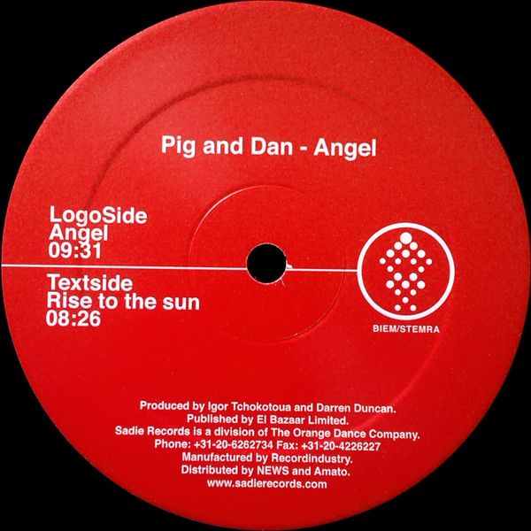 Pig & Dan - Angel | Sadie Records (Sadie 014) - 2