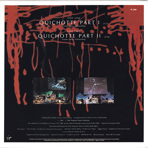 Tangerine Dream - Pergamon (Live At The »Palast Der Republik« GDR) | Virgin (VL 2381) - 2 Tangerine Dream - Pergamon (Live At The »Palast Der Republik« GDR) | Virgin (VL 2381) - 2