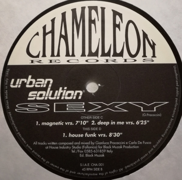 Urban Solution - Sexy | Chameleon Records (CHA 001) - 4