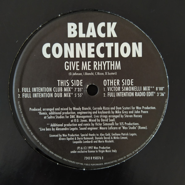 Black Connection - Give Me Rhythm | VCI Recordings (7243 8 95037 6 0) - 2