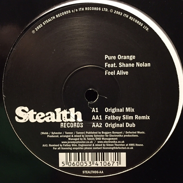 Pure Orange Feat. Shane Nolan - Feel Alive | Stealth Records (STEALTH 06) - 2 Pure Orange Feat. Shane Nolan - Feel Alive | Stealth Records (STEALTH 06) - 2