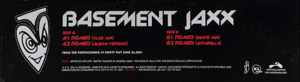 Basement Jaxx - Romeo | Astralwerks (ASW 69982-1) - 3 Basement Jaxx - Romeo | Astralwerks (ASW 69982-1) - 3