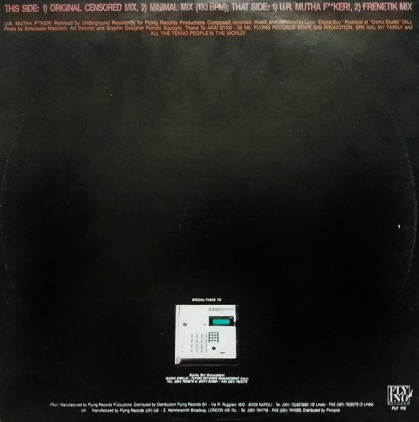 Digital Boy - This Is Mutha F**ker! (Censored) Remix | Flying Records (FLY 115) - 2