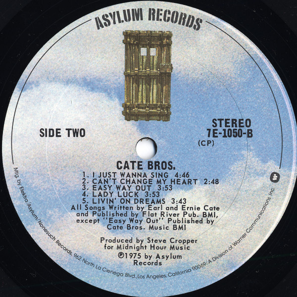 Cate Bros. - Cate Bros. | Asylum Records (7E-1050) - 4