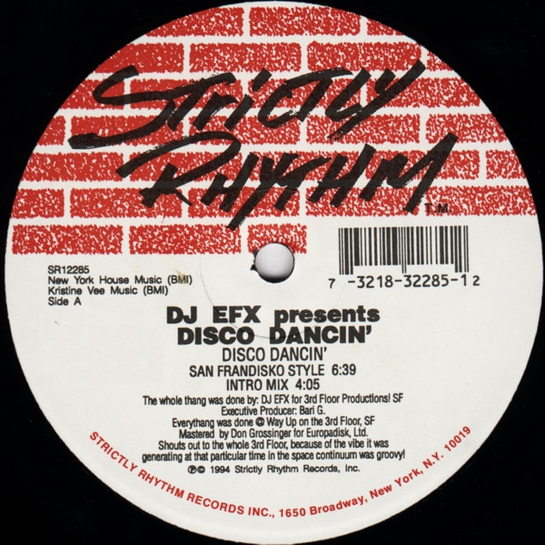 DJ EFX - Disco Dancin' | Strictly Rhythm (SR12285)