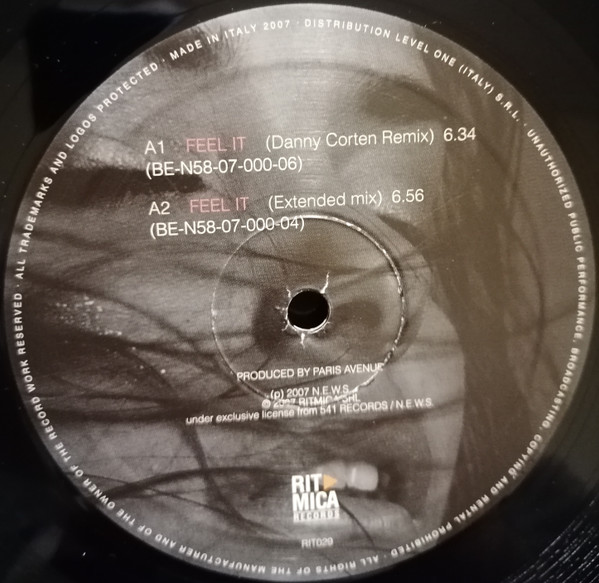 Paris Avenue - Feel It (Remixes) | Ritmica Records (RIT029) - 4 Paris Avenue - Feel It (Remixes) | Ritmica Records (RIT029) - 4