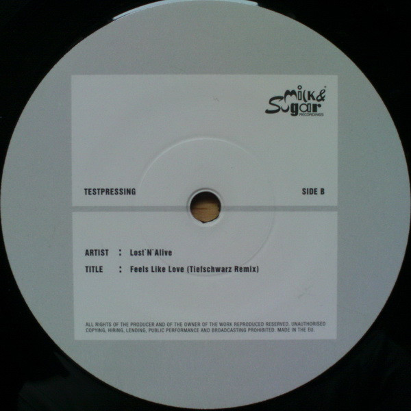 Lost 'N' Alive - Feels Like Love | Milk & Sugar Recordings (MSRM 2002/22) - 3 Lost 'N' Alive - Feels Like Love | Milk & Sugar Recordings (MSRM 2002/22) - 3