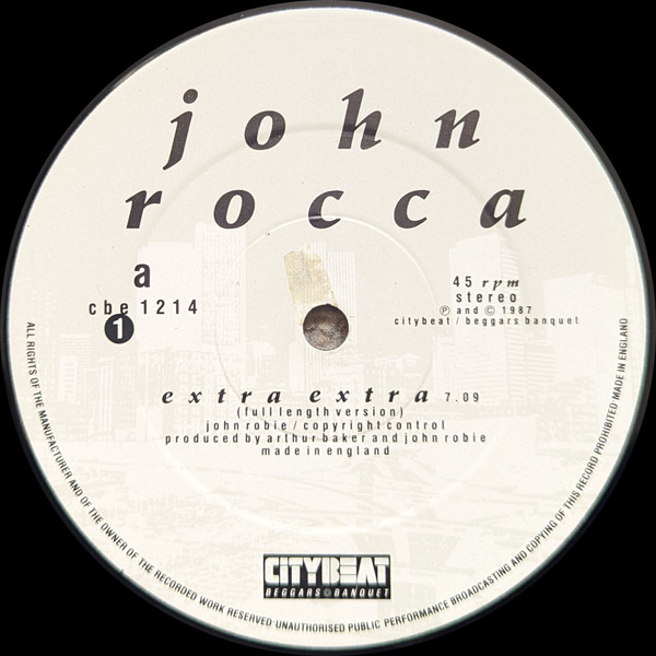 John Rocca - Extra Extra / Move | City Beat (CBE 1214) - main John Rocca - Extra Extra / Move | City Beat (CBE 1214) - main