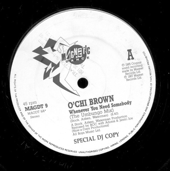 O'Chi Brown - Whenever You Need Somebody | Magnetic Dance (MAGDT 9) - main O'Chi Brown - Whenever You Need Somebody | Magnetic Dance (MAGDT 9) - main