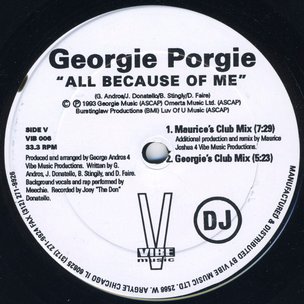 Georgie Porgie - All Because Of Me | Vibe Music (VIB 006) - main Georgie Porgie - All Because Of Me | Vibe Music (VIB 006) - main
