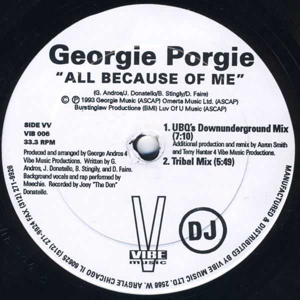 Georgie Porgie - All Because Of Me | Vibe Music (VIB 006) - 2 Georgie Porgie - All Because Of Me | Vibe Music (VIB 006) - 2