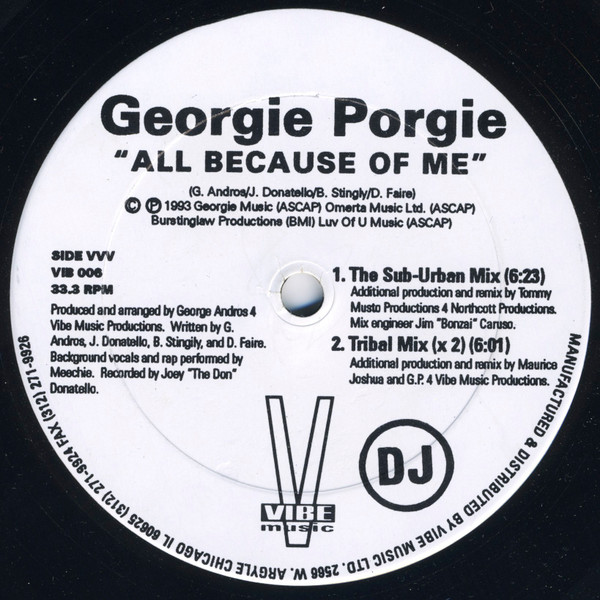 Georgie Porgie - All Because Of Me | Vibe Music (VIB 006) - 3 Georgie Porgie - All Because Of Me | Vibe Music (VIB 006) - 3