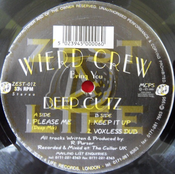 Wierd Crew - Bring You Deep Cutz | Zest 4 Life (ZEST-012) - main