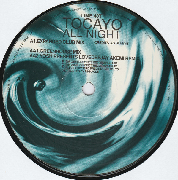 Tocayo - All Night | Limbo Records (LIMB 48T) - 3 Tocayo - All Night | Limbo Records (LIMB 48T) - 3