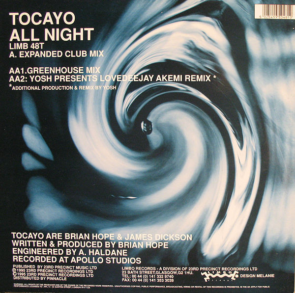 Tocayo - All Night | Limbo Records (LIMB 48T) - 2 Tocayo - All Night | Limbo Records (LIMB 48T) - 2