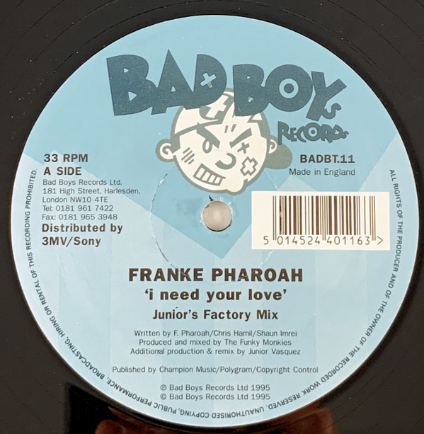 Frankë Pharoah - I Need Your Love | Bad Boys Records (BADBT.11) - 3