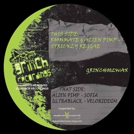 Roommate & Alien Pimp / Alien Pimp / Ultrablack - Strickly Reggae / Sofia / Veloriddim | Grinch Recordings (GRINCH002WAX) - main Roommate & Alien Pimp / Alien Pimp / Ultrablack - Strickly Reggae / Sofia / Veloriddim | Grinch Recordings (GRINCH002WAX) - main