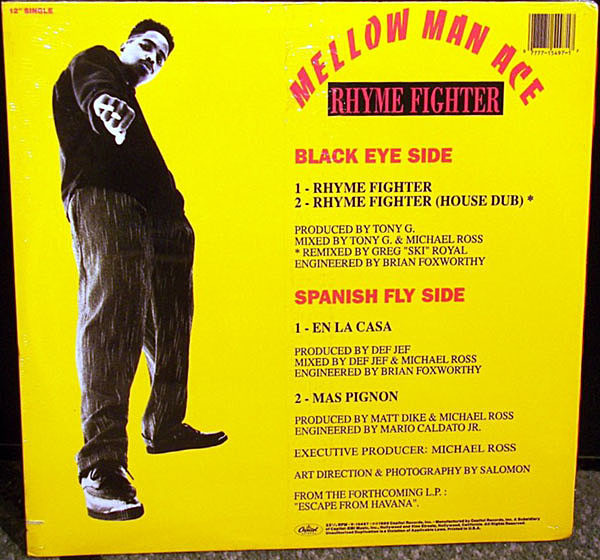 Mellow Man Ace - Rhyme Fighter | Capitol Records (V-15497) - 2