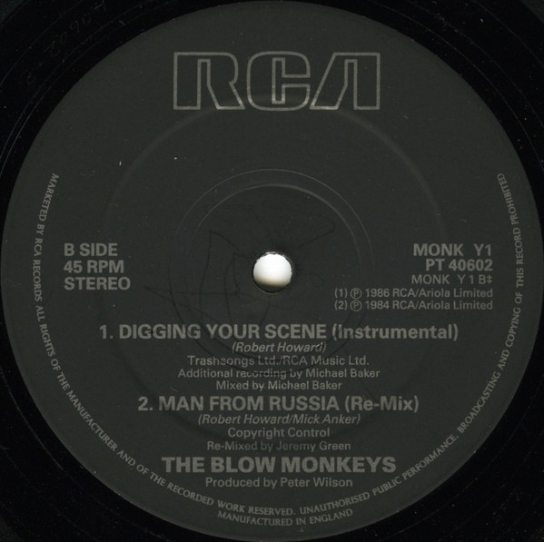 The Blow Monkeys - Digging Your Re-Mix | RCA (MONK Y1) - 4