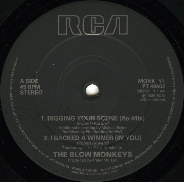 The Blow Monkeys - Digging Your Re-Mix | RCA (MONK Y1) - 3
