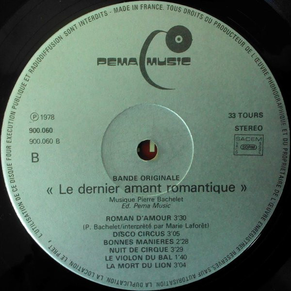 Le Dernier Amant Romantique (Bande Sonore Originale)
