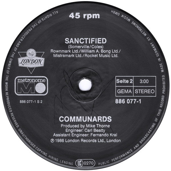 Communards With Sarah Jane Morris - Don't Leave Me This Way | Metronome (886 077-1) - 5 Communards With Sarah Jane Morris - Don't Leave Me This Way | Metronome (886 077-1) - 5