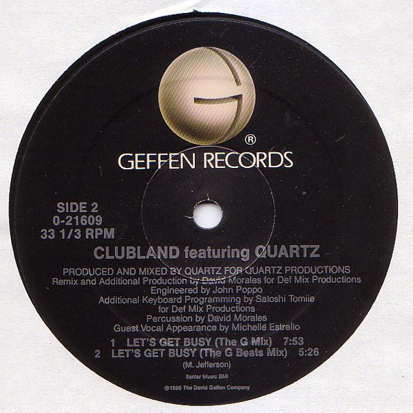 Clubland Featuring Quartz - Let's Get Busy | Geffen Records (9 21609-0) - 2
