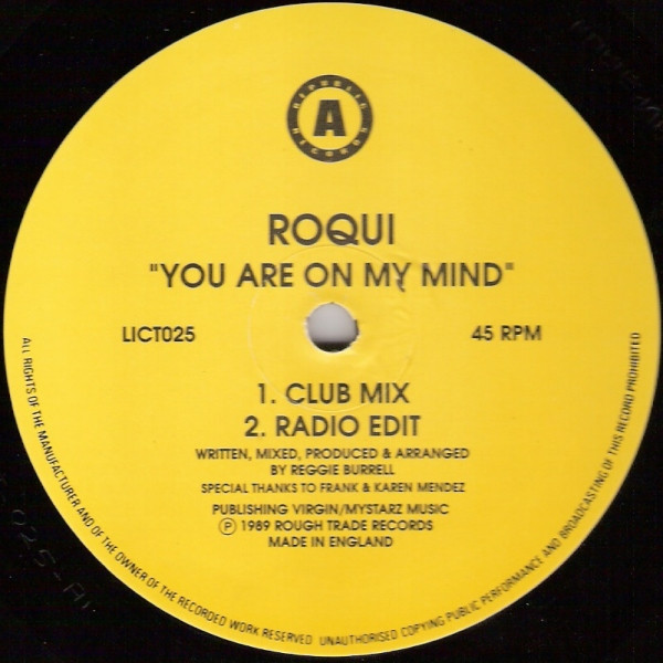 Roqui - You Are On My Mind | Republic Records (LICT 025) - 2