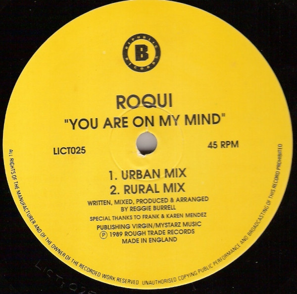 Roqui - You Are On My Mind | Republic Records (LICT 025) - 3