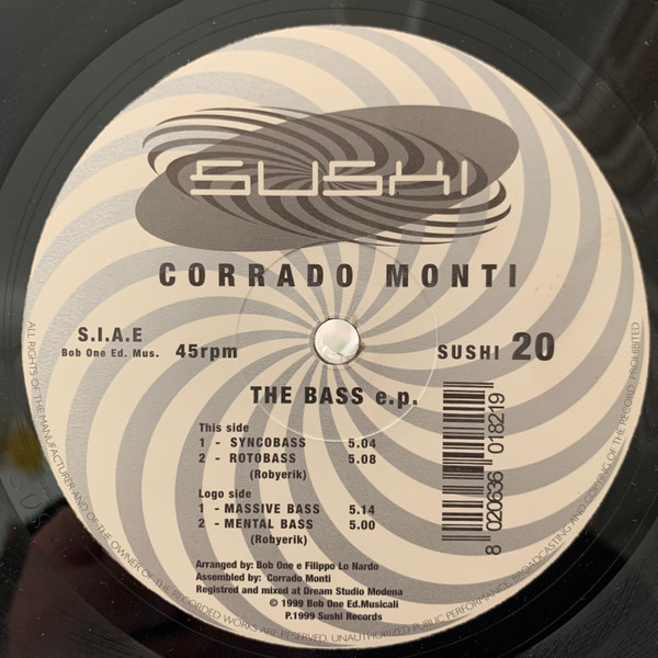 Corrado Monti - The Bass E.P. | Sushi Records (SUSHI 20) - 2 Corrado Monti - The Bass E.P. | Sushi Records (SUSHI 20) - 2
