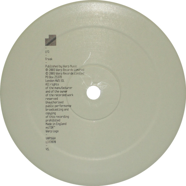 LFO - Freak | Warp Records (WAP166) - 3